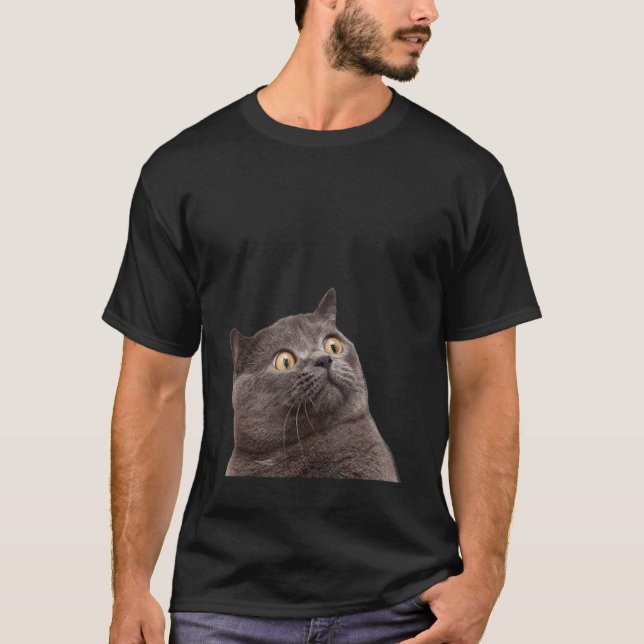 Camiseta Meme de gato sorprendido (Anverso)