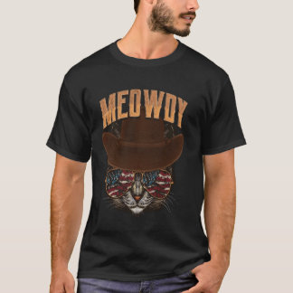 Camiseta Meme de gato Texas Meowdy Música country occidenta