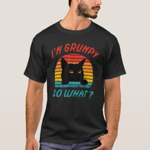 Camiseta Meme de gatos enojados, soy gruñón, así que qué 3