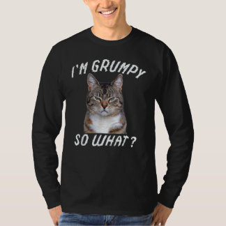 Camiseta Meme de gatos enojados, soy gruñón y qué 5