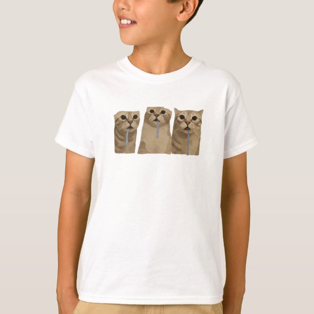 Camiseta Meme de Gatos Tontos con Triple Baba (Anverso)