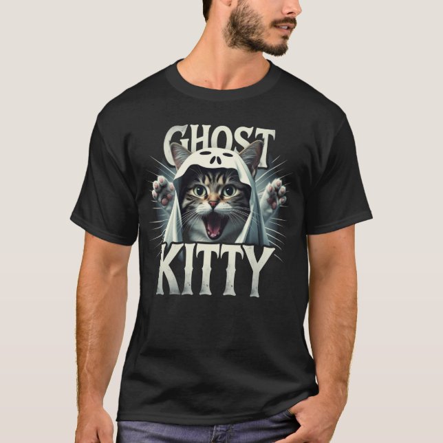 Camiseta Meme de Ghost Kitty Halloween (Anverso)
