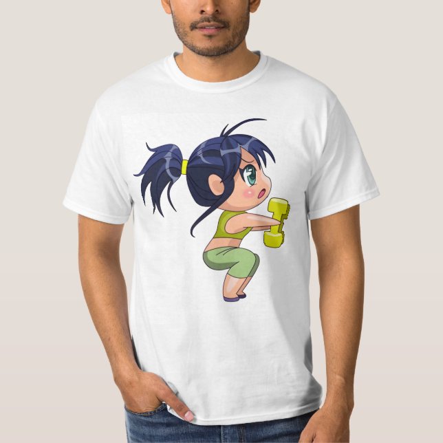 Camiseta meme de gimnasia de anime (Anverso)