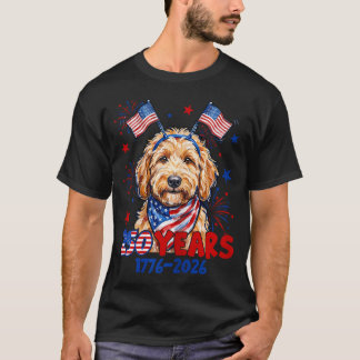 Camiseta Meme de Goldendoodle del 4 de julio 250 años 1776-