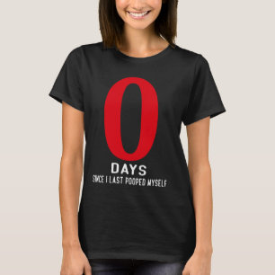 Camiseta Meme de humor divertido, 0 días desde que me golpe