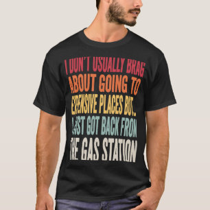 Camiseta Meme de inflación de Chiste de la estación de gas