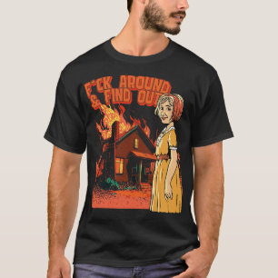Camiseta Meme de Internet gracioso Chica sonriente con hoga