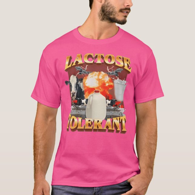 Camiseta Meme de intolerancia a la lactosa (Anverso)