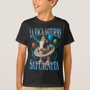 Camiseta Meme de Italian Brainrot La Vaca Saturno Saturnita