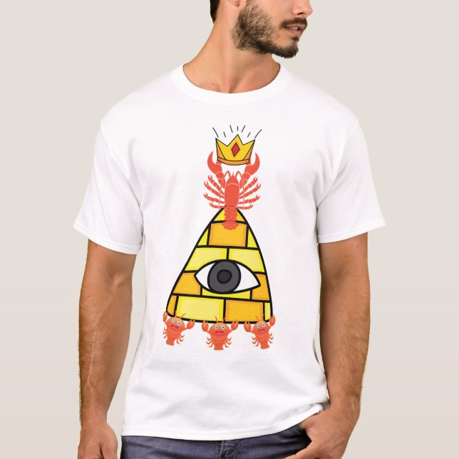 Camiseta Meme de jerarquía de dominio de langostas de Jorda (Anverso)