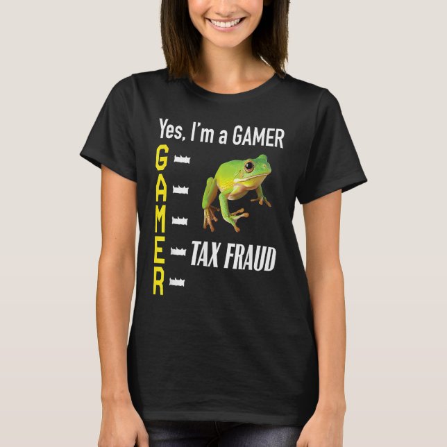 Camiseta Meme de juego Cometer Fraude de Impuestos Rara Ext (Anverso)