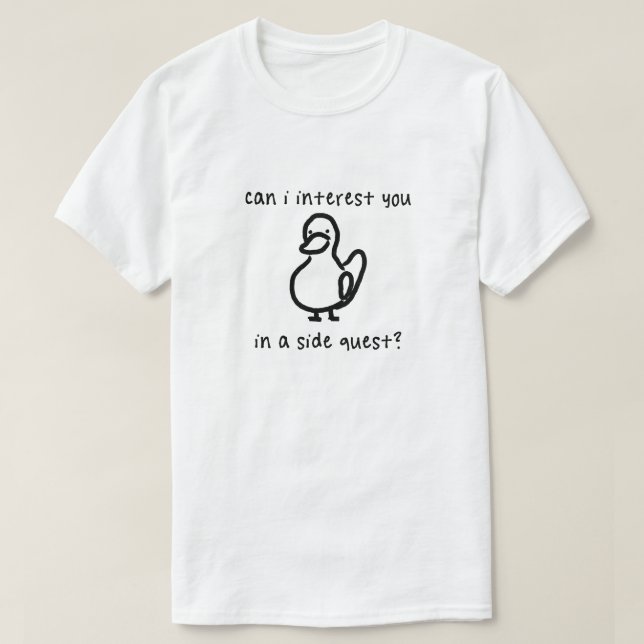 Camiseta Meme de juego de misión secundaria (Diseño del anverso)
