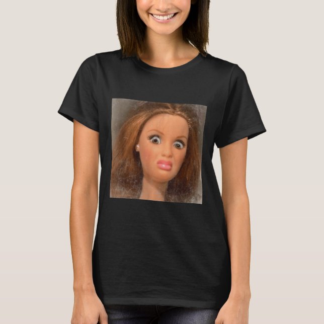 Camiseta Meme de la cara de la muñeca repugnante _1 (Anverso)