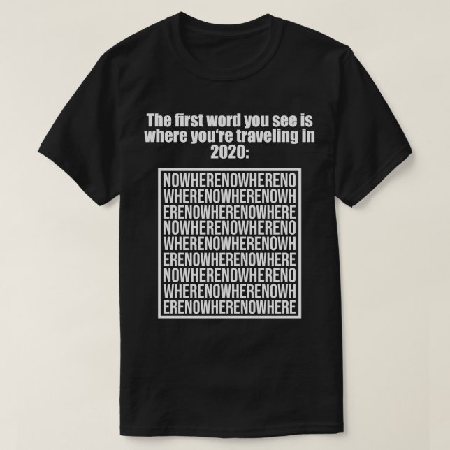 Camiseta Meme de la Crossword Travel 2020 (Diseño del anverso)