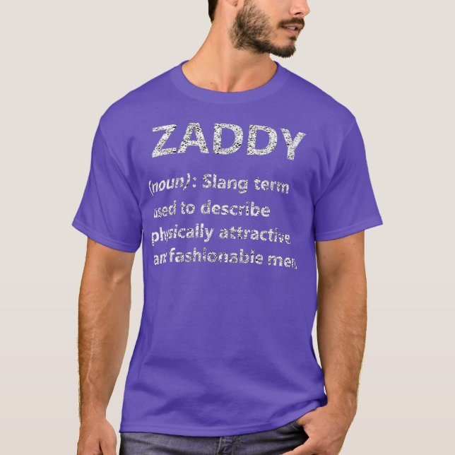 Camiseta Meme de la definición del diccionario Zaddy (Anverso)