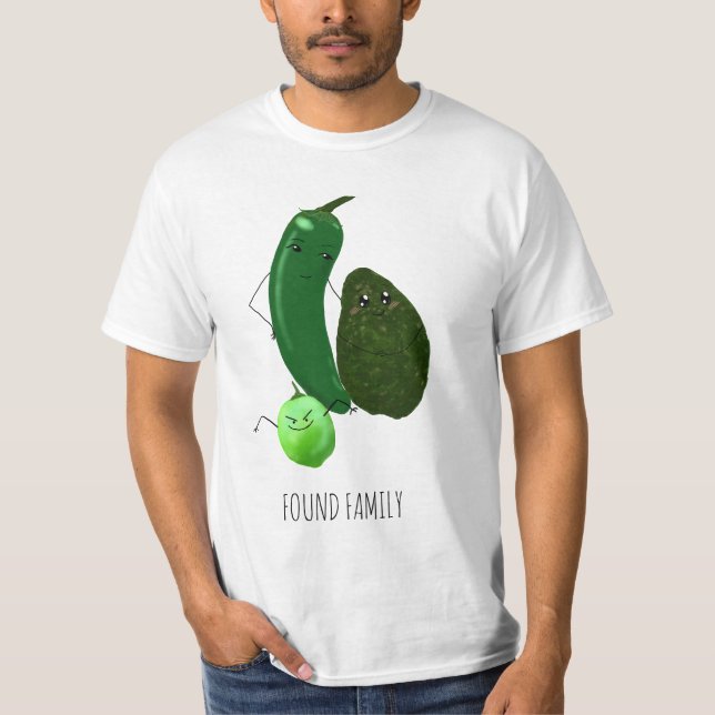 Camiseta Meme de la familia Guacamole con aguacate lime de  (Anverso)