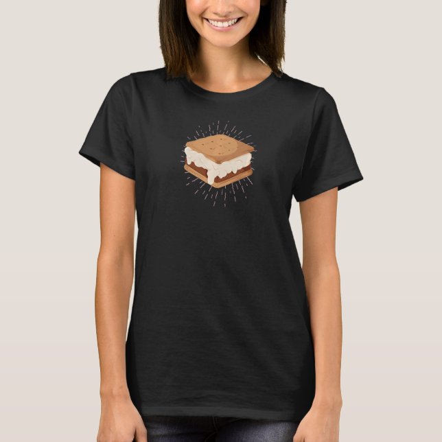 Camiseta Meme de la Fogata de Camping de S'MORES (Anverso)