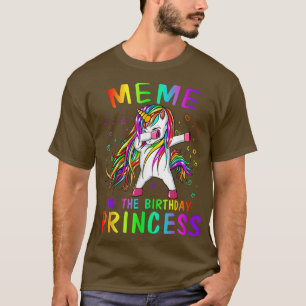 Camiseta Meme de la Princesa de Cumpleaños Chica Dabbing Un