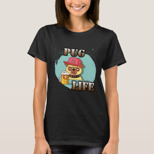 Camiseta Meme de la vida de Pug Thug Life T Shirny Sarcasti