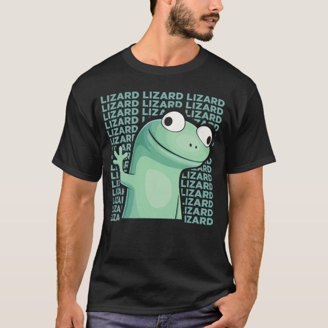 Camiseta Meme de lagarto de lagarto verde (Anverso)