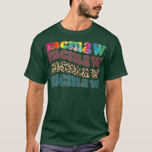 Camiseta Meme De Leopard De Las Mujeres Bendecido Memaw Gra