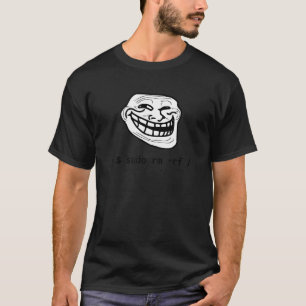 Camiseta Meme De Linux Gracioso Tux Sudo Rm Rf Para Linux S