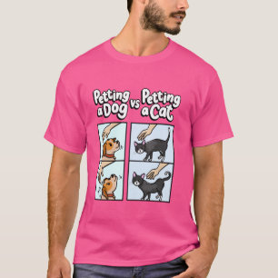 Camiseta Meme de los amantes de la mascota gatita un perro 