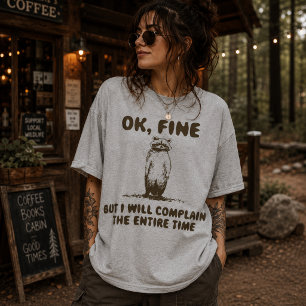 Camiseta Meme de mapache divertido que se queja