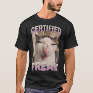 Camiseta Meme de meme de gato Freak certificado Memes ofens