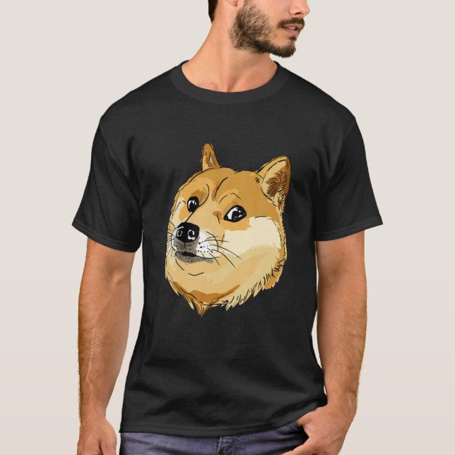 Camiseta Meme de moneda de shiba Doge: Cripto, mucha moneda (Anverso)