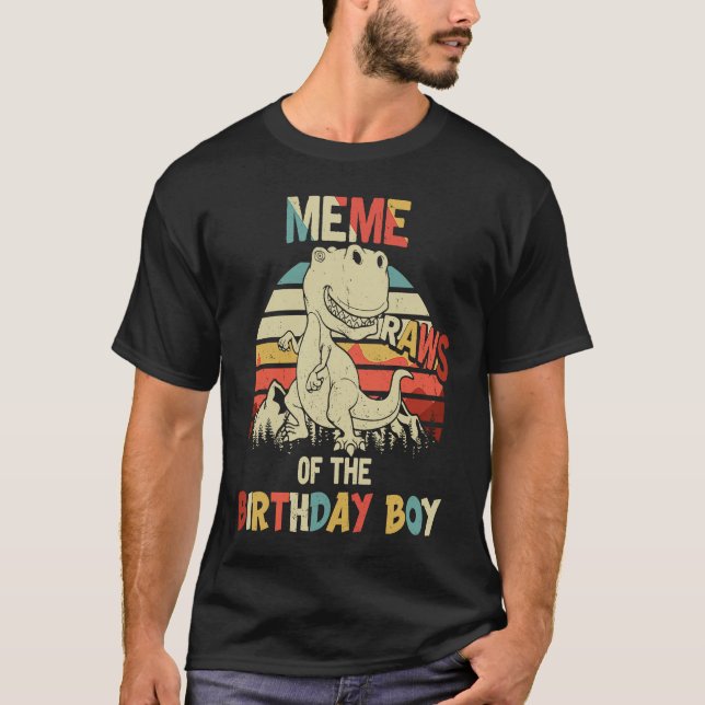 Camiseta Meme de Nacimiento de Dinosaur Rawr Rex (Anverso)