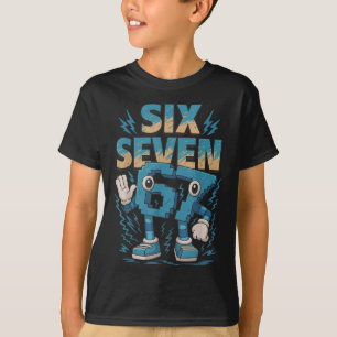 Camiseta Meme de niños 67 Seis Siete 6 7 Brainrot italiano