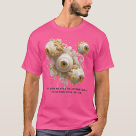 Camiseta meme de oficina. Oro de los ojos barrocos surreali