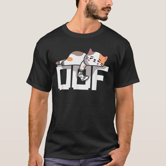 Camiseta Meme de Oof Gamer - Gato del jugador de la cultura (Anverso)