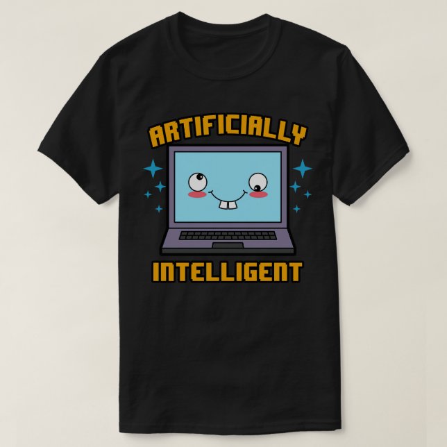 Camiseta Meme de ordenador AI divertido y inteligente (Diseño del anverso)