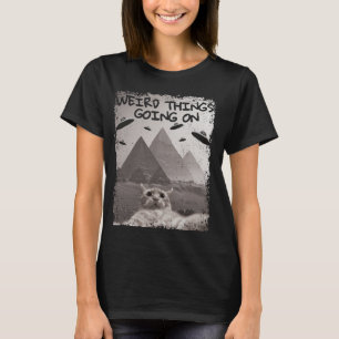 Camiseta Meme de OVNI de gato - Gracioso Selfie de gato con