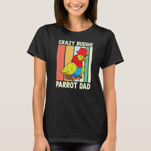 Camiseta Meme de pájaro cutáneo colorido de papa loco Budgi