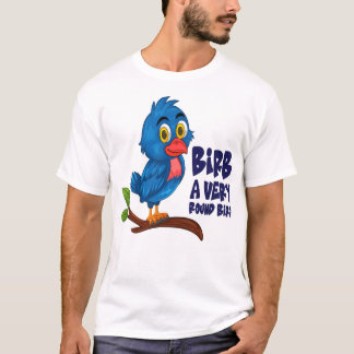 Camiseta Meme de Pájaro Divertido Birb Redondo Regalo de Di