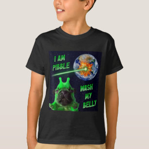 Camiseta Meme de perro Alien Bble divertido cerebroputrefac