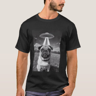 Camiseta Meme de Perro con Selfie Divertida de Abducción Al