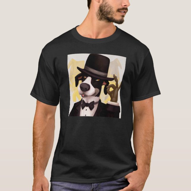 Camiseta Meme de perro esmoquin cachorro lindo cachorro per (Anverso)