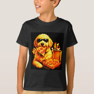 Camiseta Meme de perro goldendoodle con gafas de sol come