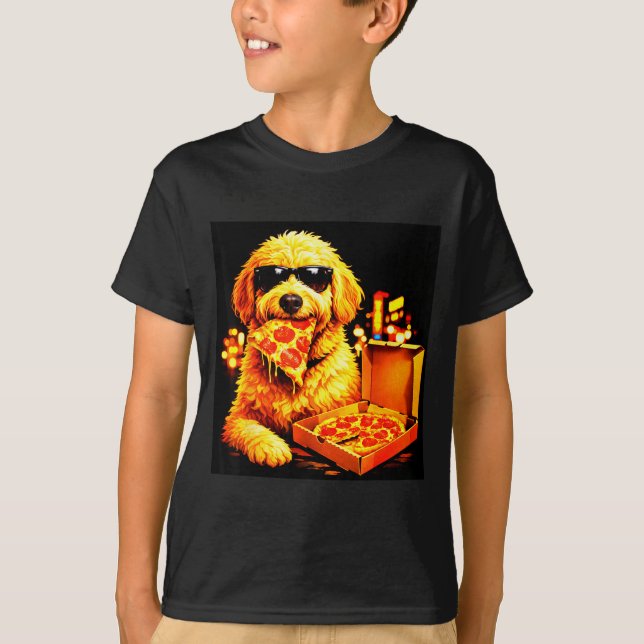 Camiseta Meme de perro goldendoodle con gafas de sol come (Anverso)