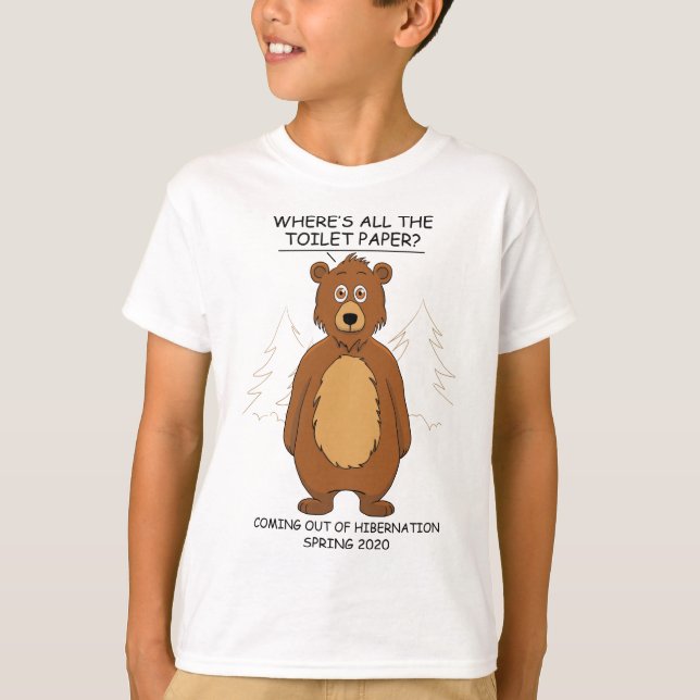 Camiseta Meme de Personalizado de hibernación de oso gracio (Anverso)
