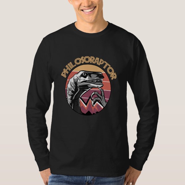Camiseta Meme de Philosoraptor - Dinosaurio de la Filosofía (Anverso)