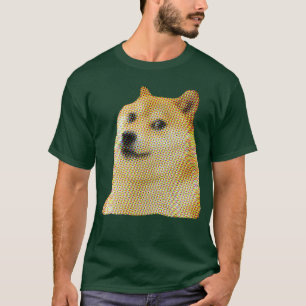 Camiseta Meme de puntos de medio tono de Doge Doggo Shiba I