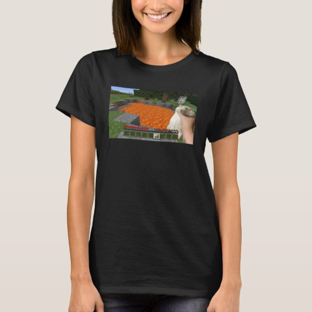 Camiseta Meme de rata gorda linda siendo agarrada (Anverso)