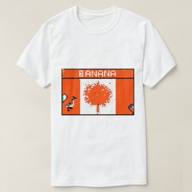 Camiseta Meme de reddit con banana de bandera de Canadá (Diseño del anverso)