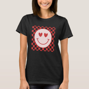 Camiseta Meme de sonrisa de patrón controlado de San Valent