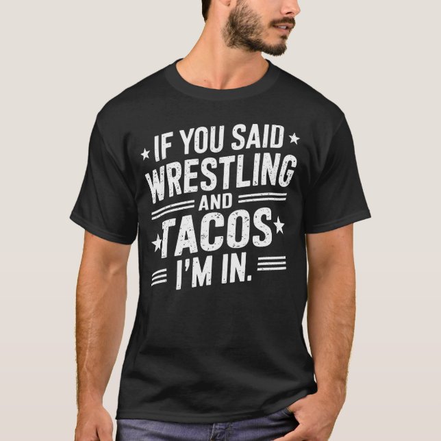 Camiseta Meme de Taco y Lucha Libre para Luchadores Mexican (Anverso)